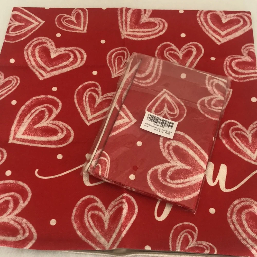 Two 24” Valentine Pillow Covers
